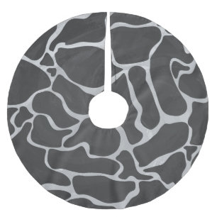 Giraffe zwart en lichte grijze afdrukken kerstboom rok