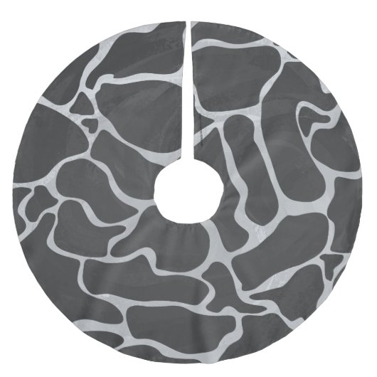 Giraffe zwart en lichte grijze afdrukken kerstboom rok (Voorkant)