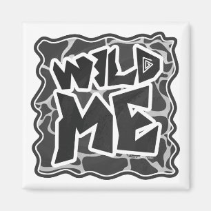 Giraffe zwart en lichte grijze afdrukken magneet