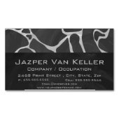 Giraffe zwart en lichte grijze afdrukken magnetisch visitekaartje (Voorkant)