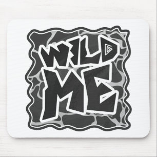 Giraffe zwart en lichte grijze afdrukken muismat