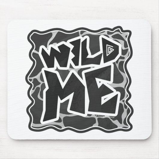 Giraffe zwart en lichte grijze afdrukken muismat (Voorkant)