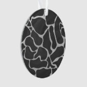 Giraffe zwart en lichte grijze afdrukken ornament (voorkant)