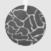 Giraffe zwart en lichte grijze afdrukken ornament (achterkant)