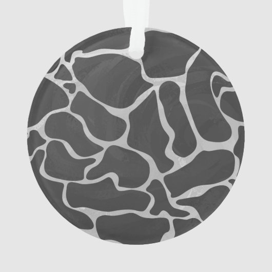 Giraffe zwart en lichte grijze afdrukken ornament (achterkant)