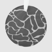 Giraffe zwart en lichte grijze afdrukken ornament (voorkant)