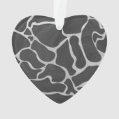 Giraffe zwart en lichte grijze afdrukken ornament (achterkant)