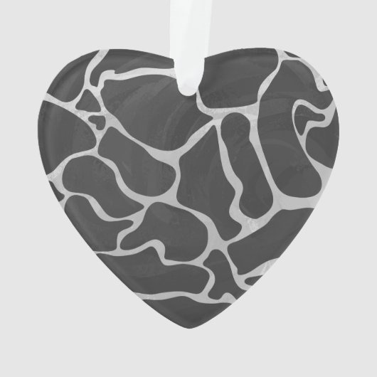 Giraffe zwart en lichte grijze afdrukken ornament (achterkant)