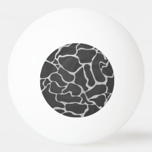 Giraffe zwart en lichte grijze afdrukken pingpongbal
