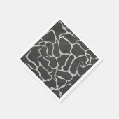 Giraffe zwart en lichte grijze afdrukken servetten (Hoek)