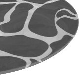 Giraffe zwart en lichte grijze afdrukken snijplank (Hoek)