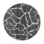 Giraffe zwart en lichte grijze afdrukken snijplank (Voorkant)