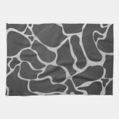 Giraffe zwart en lichte grijze afdrukken theedoek (Horizontaal)
