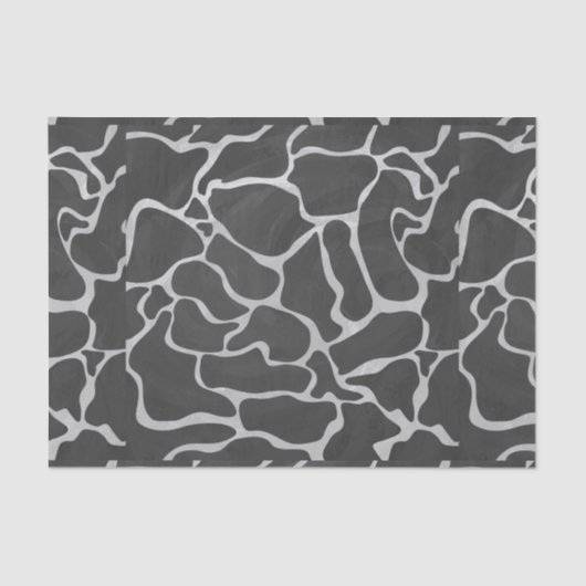 Giraffe zwart en lichte grijze afdrukken tissuepapier (Voorkant)