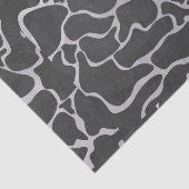 Giraffe zwart en lichte grijze afdrukken tissuepapier (Detail)