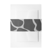 Giraffe zwart en lichte grijze afdrukken uitnodigingen wikkel (Voorkant Voorbeeld)