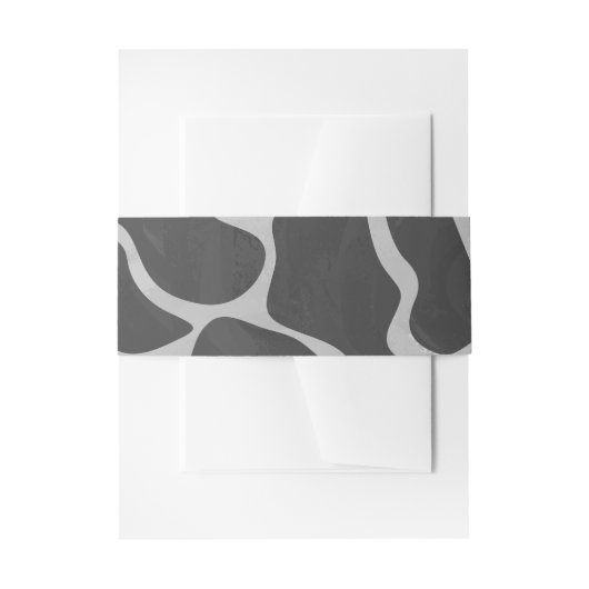 Giraffe zwart en lichte grijze afdrukken uitnodigingen wikkel (Voorkant Voorbeeld)