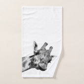 Giraffe (zwart en wit) bad handdoek (Handdoek)