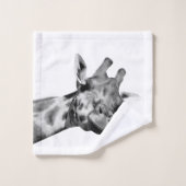 Giraffe (zwart en wit) bad handdoek (Wasdoekje)