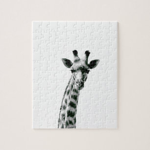 Giraffe zwart-wit legpuzzel