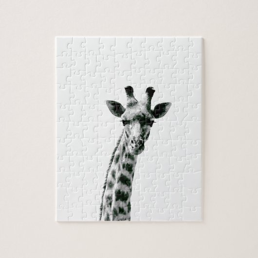 Giraffe zwart-wit legpuzzel (Verticaal)