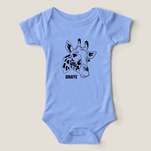 Giraffegezicht op babykleding voor peuters (Design voorkant)