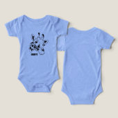 Giraffegezicht op babykleding voor peuters (Ontwerp Voorkant & Achterkant)