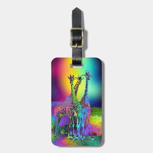 Giraffen 2 Opties Bagagelabel (Voorkant verticaal)