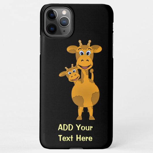 Giraffen Aangepaste iPhone Hoes Hoesje (Achterkant)