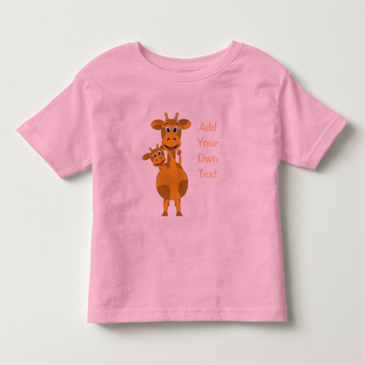 Giraffen aanpassen kinder shirts (Voorkant)