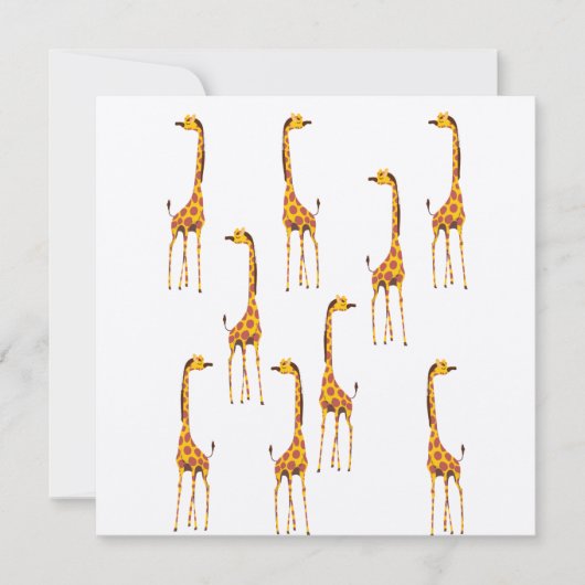 Giraffen Ansichtkaart Kaart (Voorkant)