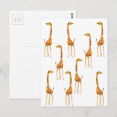 Giraffen Briefkaart (Voorkant / Achterkant)