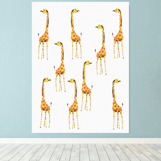 Giraffen Canvas Afdruk (Insitu (Houten vloer))
