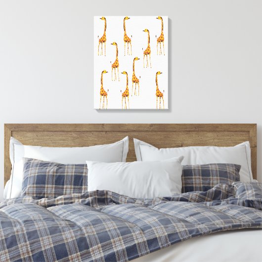 Giraffen Canvas Afdruk (Insitu (Slaapkamer))