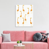 Giraffen Canvas Afdruk (Insitu (Woonkamer))