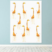 Giraffen Canvas Afdruk (Insitu (Houten vloer))