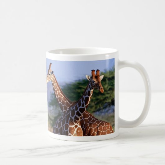 Giraffen gekreuzt, Mutter + Kind Koffiemok (Rechts)