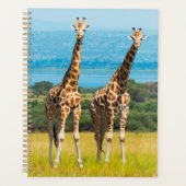 Giraffen in de savanne, Oeganda Planner (Voorkant)