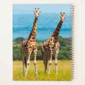 Giraffen in de savanne, Oeganda Planner (Achterkant)