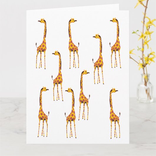 Giraffen Kaart (Gele Bloem)