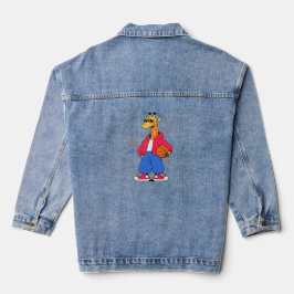 giraffen kunnen springen : Streetwear Hoops Denim Jacket