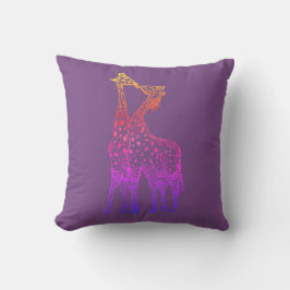 Giraffen Kussen kleurrijke kunst  Worp Kussen