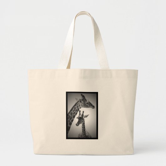 giraffen, moeder en kind grote tote bag (Voorkant)