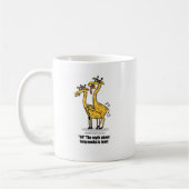 giraffen, paring, giraffen, bakken koffiemok (Links)