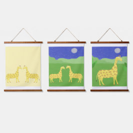 Giraffen schilderen kunst hangend wandkleed