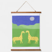 Giraffen schilderen kunst hangend wandkleed (Voorkant 2)