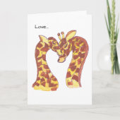 Giraffen Verliefd Kaart (Voorkant)