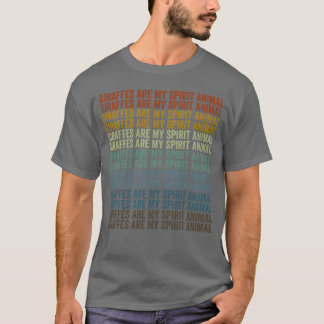Giraffen zijn mijn spirituele dier Giraffe retro T-shirt