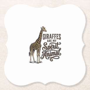 Giraffen zijn mijn spirituele dier vintage shirt o kartonnen onderzetters
