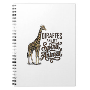 Giraffen zijn mijn spirituele dier vintage shirt o notitieboek